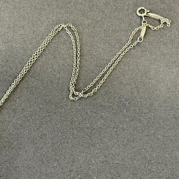 1" AUTHENTIC Tiffany & Co. PERETTI HEART Pendant & AUTHE Tiffany & Co. CHAIN 17" - Picture 7 of 7
